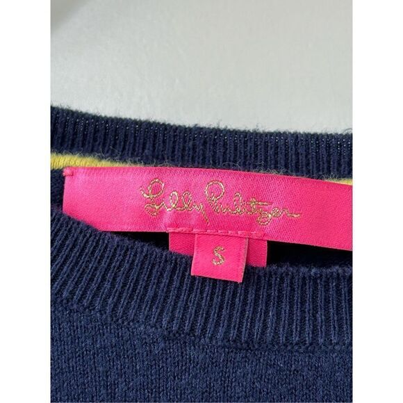 Lilly Pulitzer Dinah Knit Long Sleeve Sweater Navy Blue Women's Size Small - Picture 5 of 7